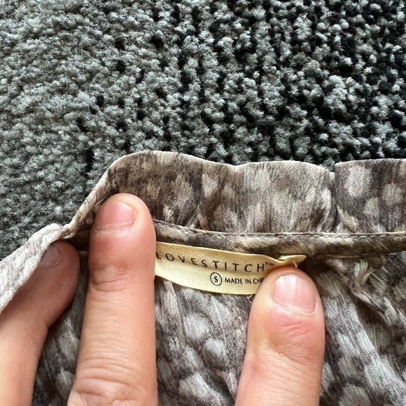 Lovestitch Long Sleeve Sheer Mini A Line Dress - Picture 2 of 4